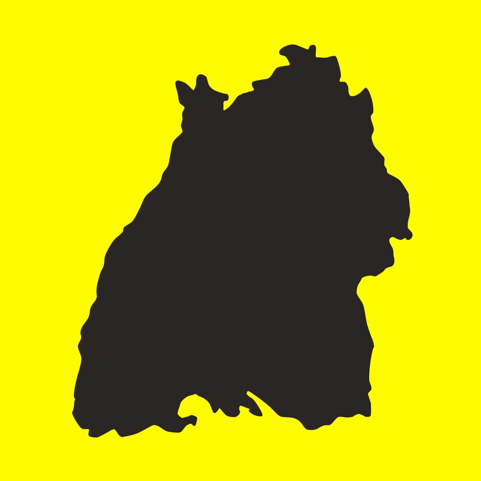 Umriss vom Land Baden-Württemberg