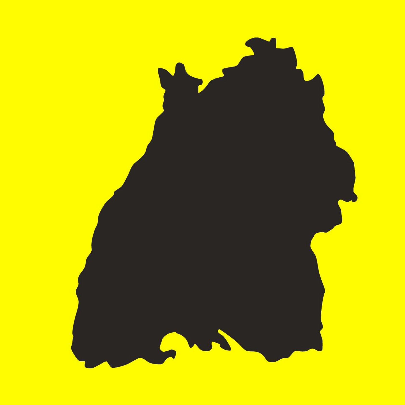 Umriss vom Land Baden-Württemberg