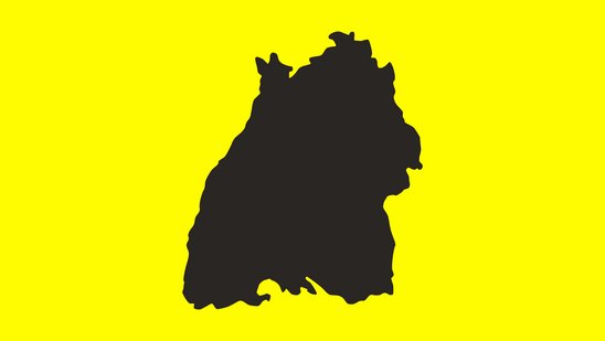Umriss vom Land Baden-Württemberg