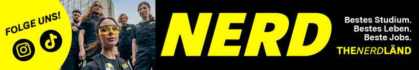 Banner, der für die baden-württembergische Kampagne The NERD Länd wirbt.